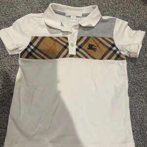 Burberry Kids Polo Shirt with Check Pattern
